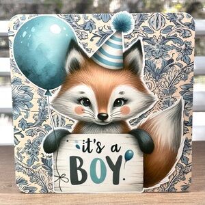Handmade Welcome New Baby Boy Greeting Card